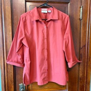 Studio Works Coral Button-Up Blouse